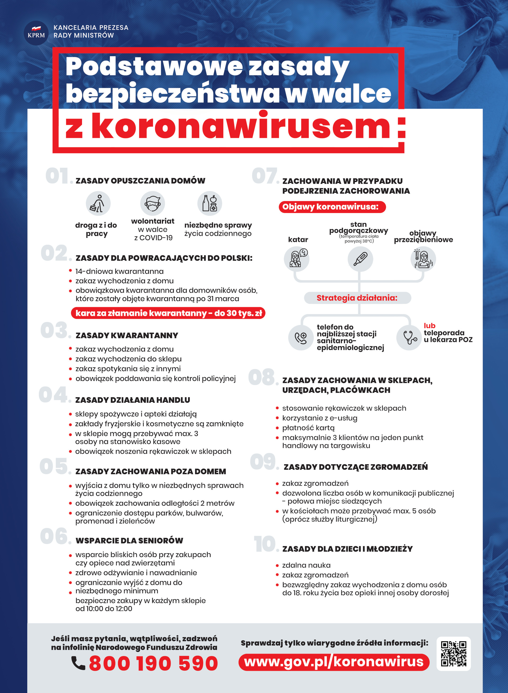 Plakat informacyjny - koronawirus