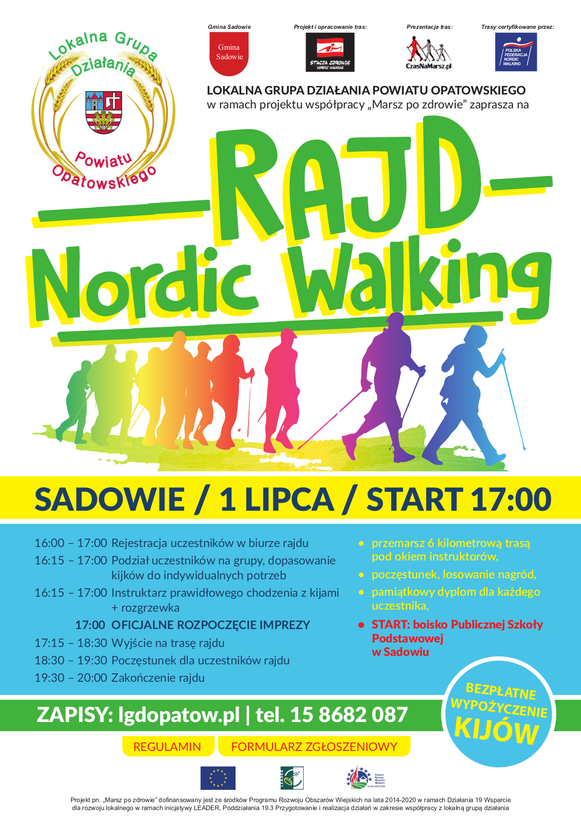Plakat - Rajd Nordic Walking Sadowie