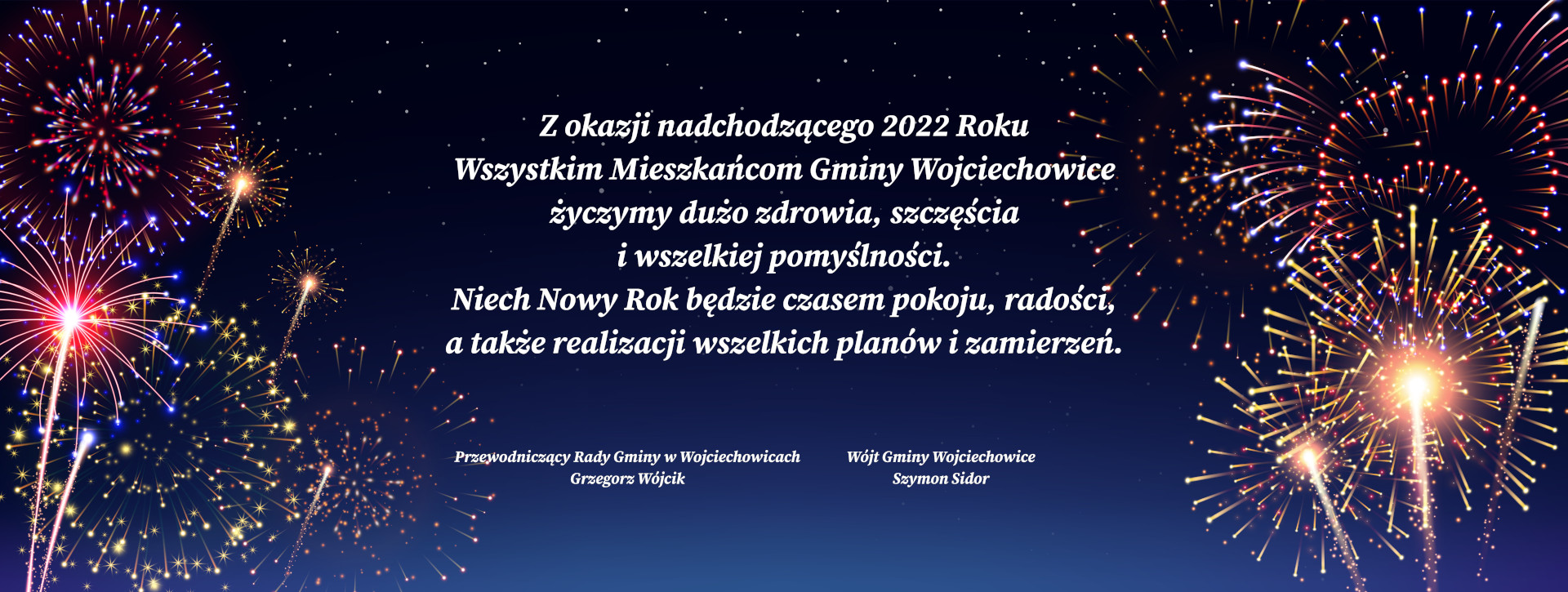 Grafika z życzeniami na Nowy Rok 2022