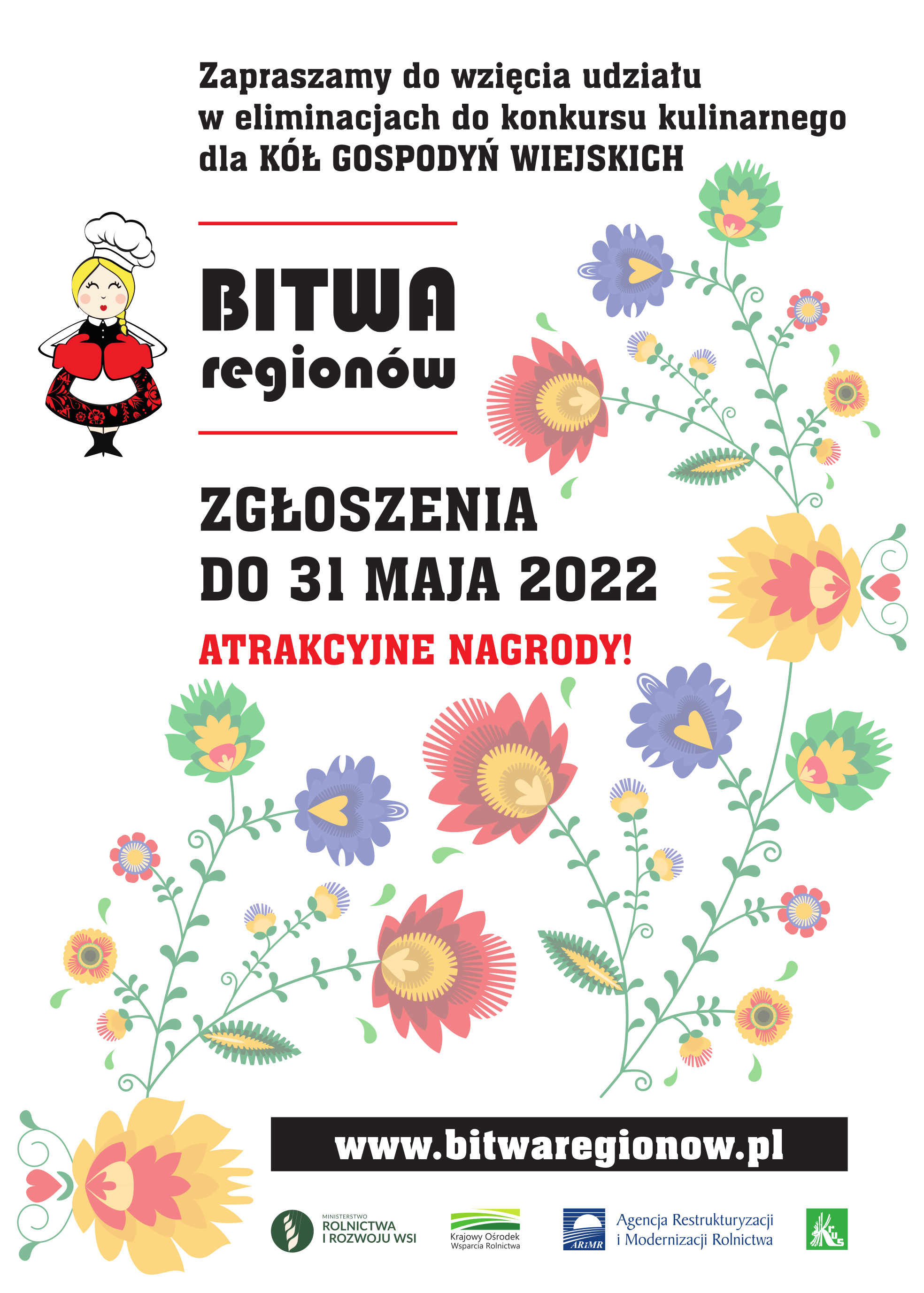 Plakat z informacjami o konkursie Bitwa Regionów