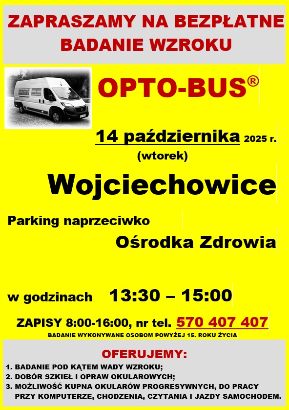 Bezpłatne badanie wzroku Grafika z informacjami o bezpłatnym badaniu wzroku