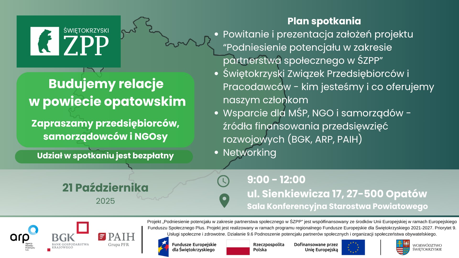 Budujemy relacje w powiecie opatowskim Grafika z informacjami