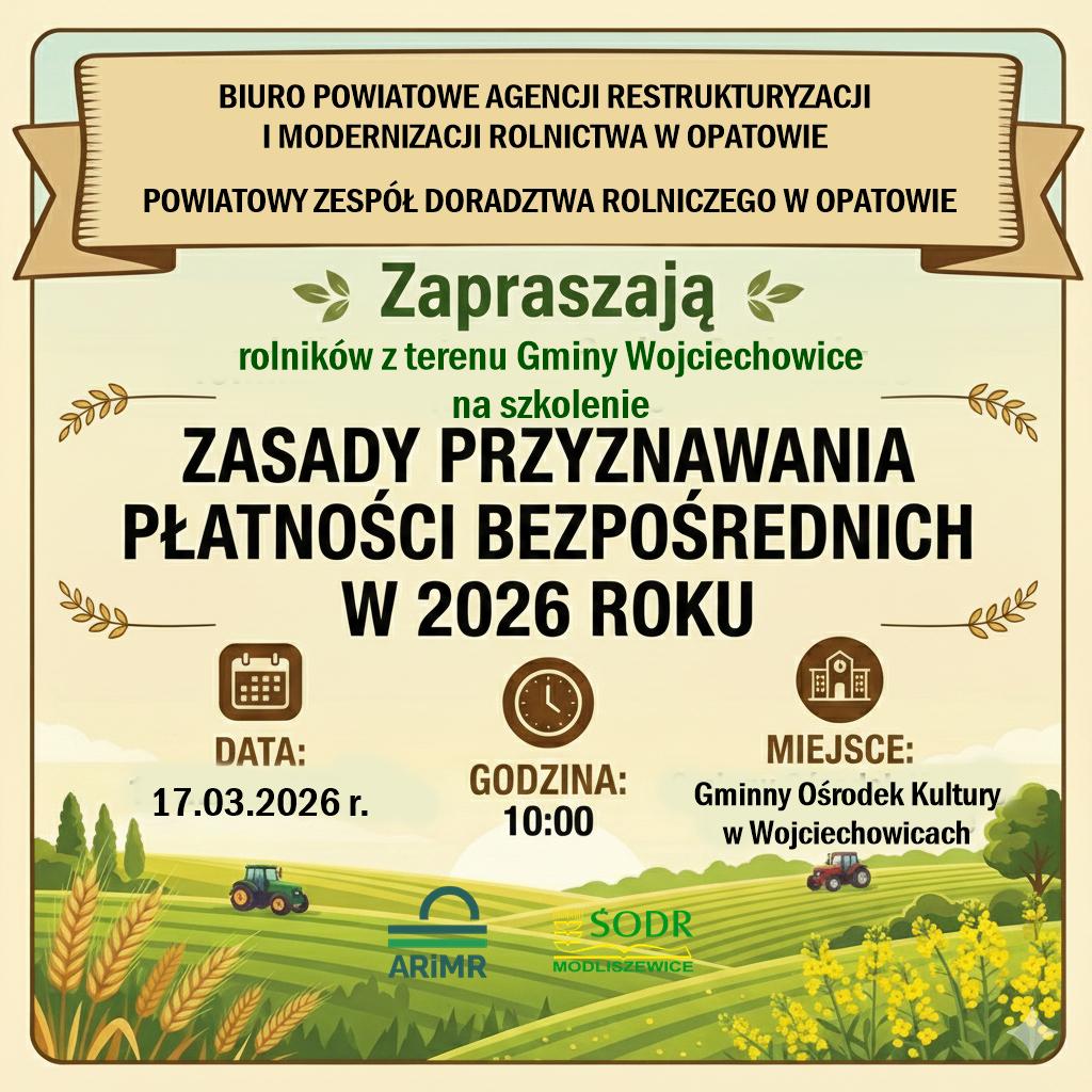 Grafika z treścią ogłoszenia