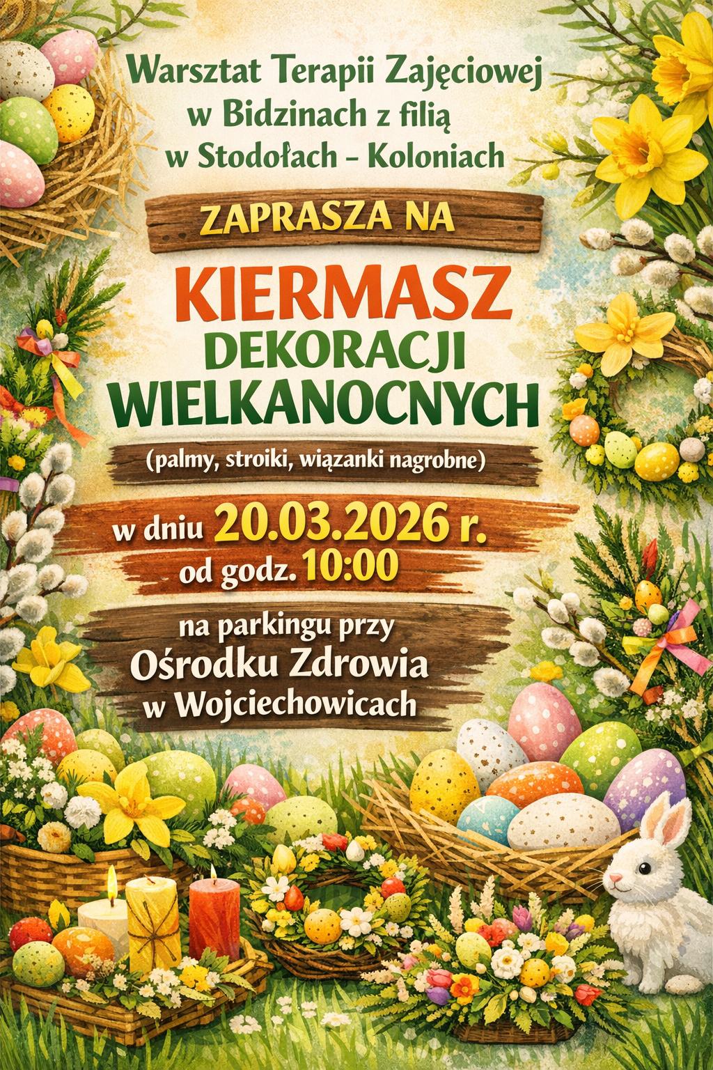 Grafika z informacjami o kiermaszu